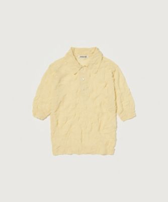 ＷＲＩＮＫＬＥＤ　ＷＯＯＬ　ＰＯＬＹＥＳＴＥＲ　ＨＩＧＨ　ＧＡＵＧＥ　ＫＮＩＴ　ＰＯＬＯ　Ａ２５ＳＰ０３ＭＳ